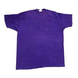 VTG Trend Basics Shirt Mens 3XL Selvedge Pocket Single Stitch Work 50 50 Grunge